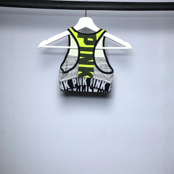 Grey/ green PINK sports bra - Picture 2 of 2